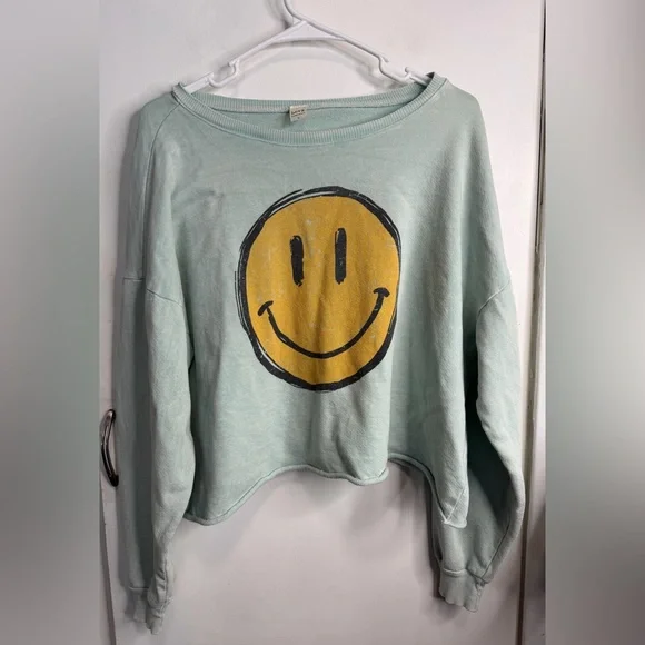 Love Vintage Smiley Face Longsleeve - Picture 1 of 3